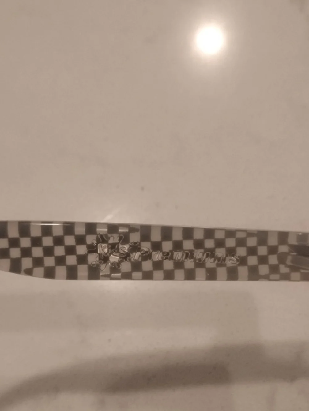Kid's Black Knockarounds Frame Sunglasses with Checkered Arms